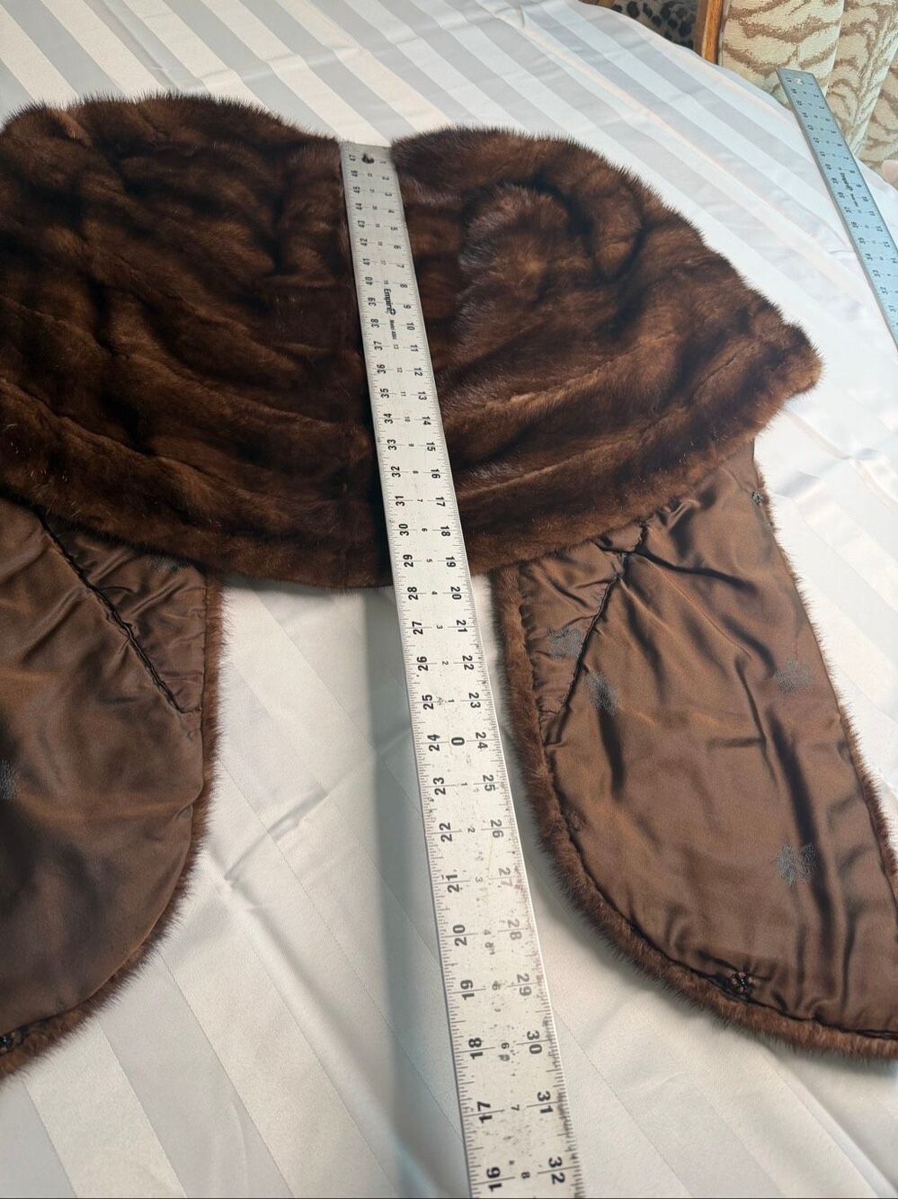 A. Shapiro Vintage Brown Real Fur Cape Stole Wrap Philadelphia One Size - Picture 13 of 13